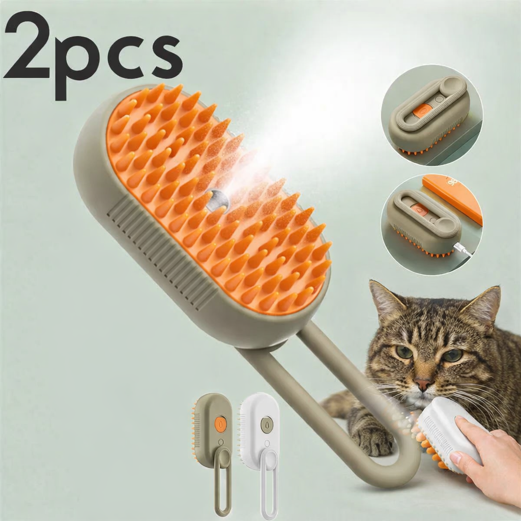 PurrSteam 2-in-1 Gentle Grooming Brush